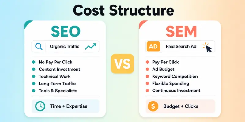 Seo Vs Sem Cost Structure