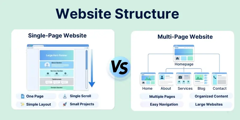 Single Page Vs. Multi-Page Websites Structure